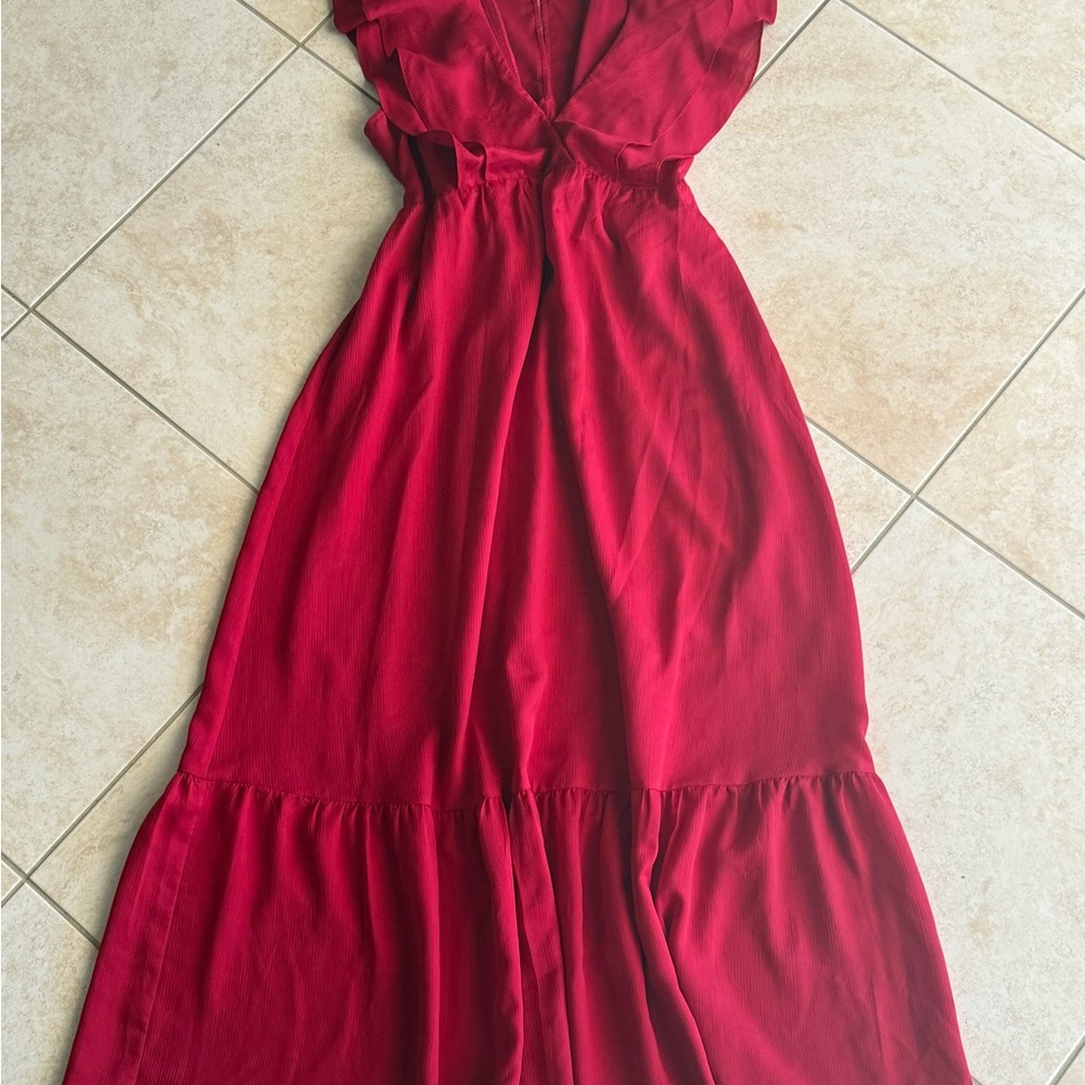 A New Day Vibrant Red Maxi Dress xl